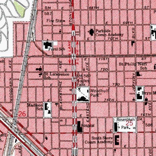 Topographic Map of Christ Awareness Center Church, IL