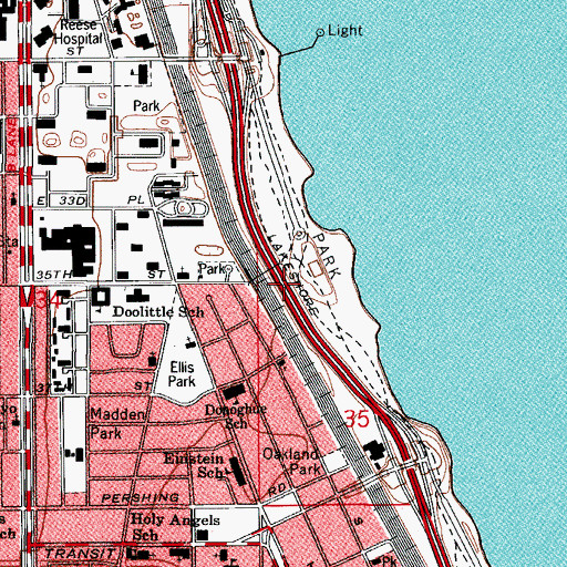 Topographic Map of Christ the King Lutheran School, IL
