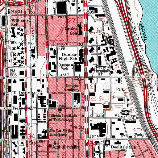 Topographic Map of Christ the Mediator Lutheran Church, IL