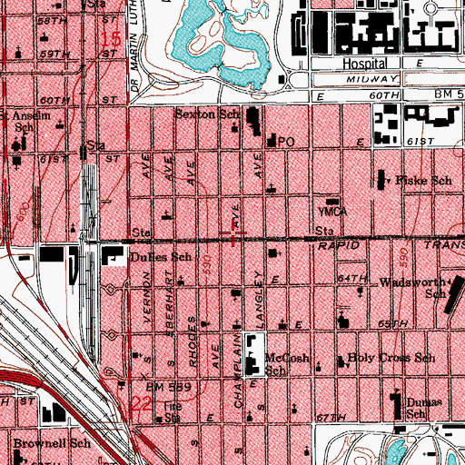 Topographic Map of Church of the Living God, IL