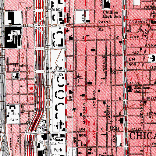 Topographic Map of First Church of Deliverance, IL