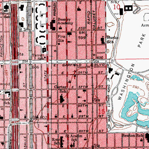 Topographic Map of Gorham United Methodist Church, IL