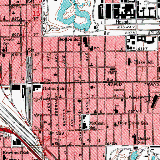 Topographic Map of Greater Faith Evangelistic Church, IL