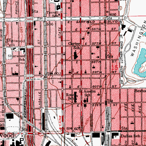 Topographic Map of Jacobs Healing Temple, IL