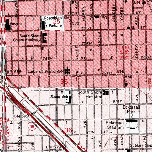 Topographic Map of McCoy Barber College, IL
