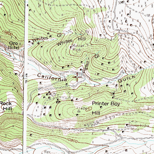 Topographic Map of Pigtail Gulch, CO