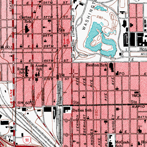 Topographic Map of Saint Anthony Temple of Faith, IL