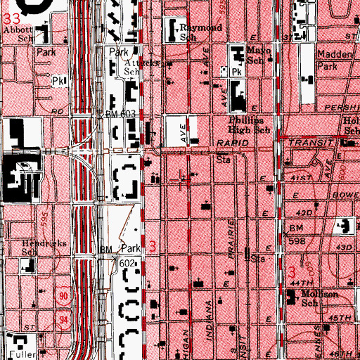Topographic Map of Saint Elizabeths Roman Catholic Church, IL