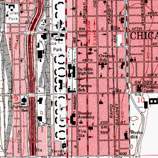 Topographic Map of Saint Luke United Methodist Church, IL
