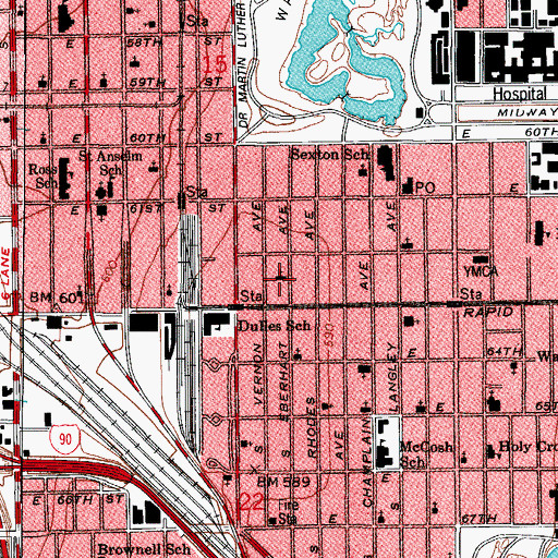 Topographic Map of Saint Philips Lutheran Church, IL