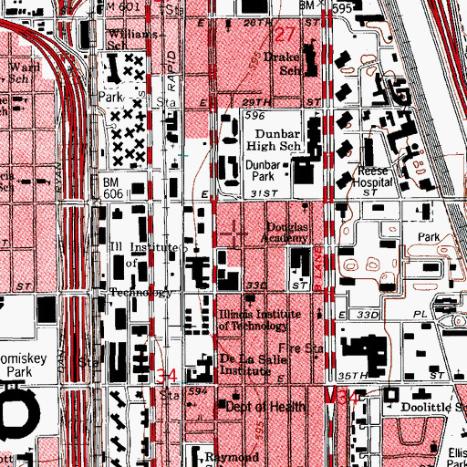 Topographic Map of Servant of God Episcopal Church, IL