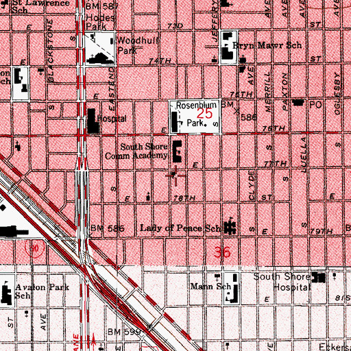 Topographic Map of Temple of Brotherly Love Community Church, IL