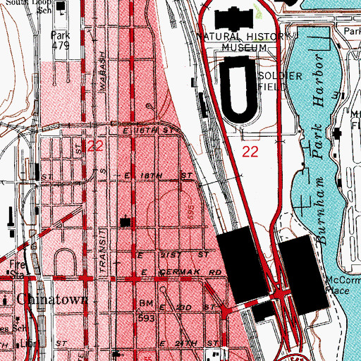 Topographic Map of William W Kimball House, IL