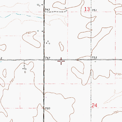 Topographic Map of Bethel School (historical), IL