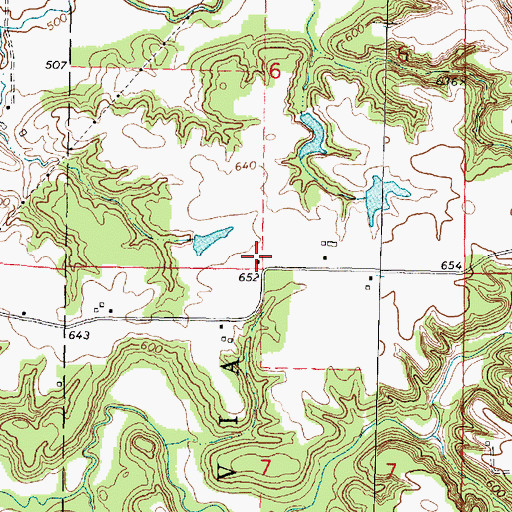 Topographic Map of Columbia School (historical), IL