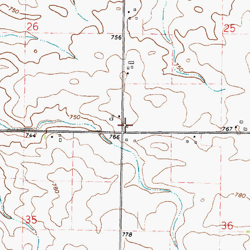 Topographic Map of Fairview School (historical), IL