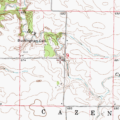 Topographic Map of Garrison School (historical), IL