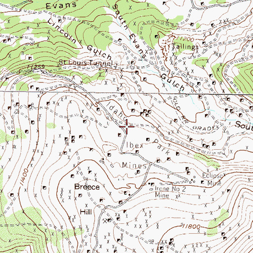Topographic Map of Idaho Park, CO