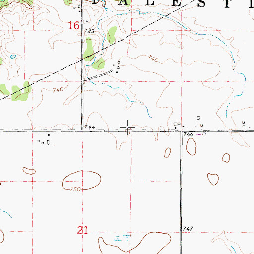 Topographic Map of Grand View School (historical), IL