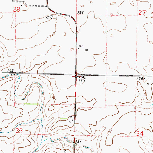 Topographic Map of Happy Hour School (historical), IL