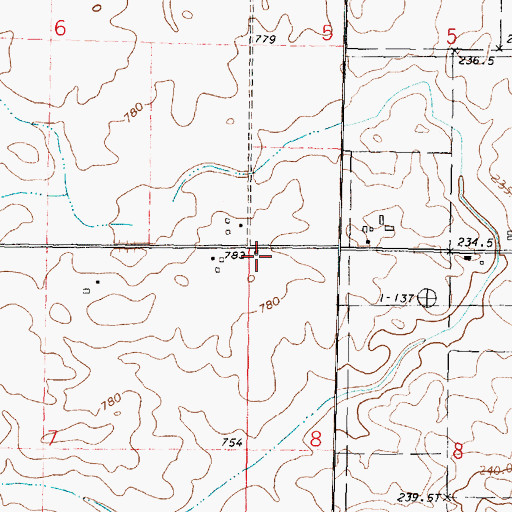 Topographic Map of Harmony School (historical), IL