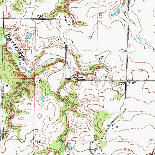 Topographic Map of Hazel Dell School (historical), IL