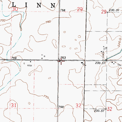 Topographic Map of Lincoln School (historical), IL