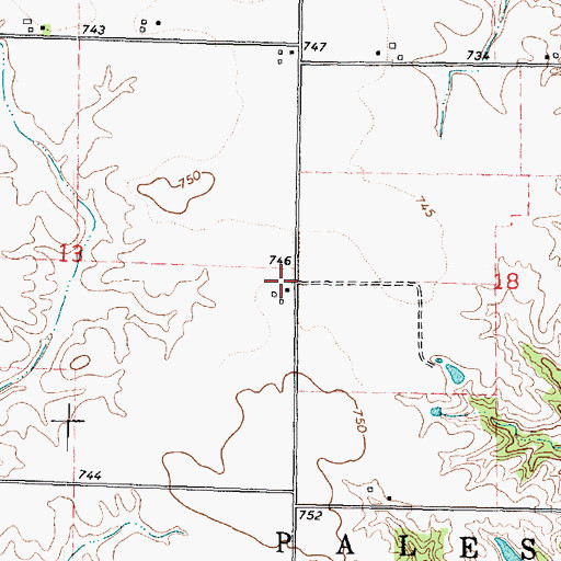 Topographic Map of Meridian School (historical), IL