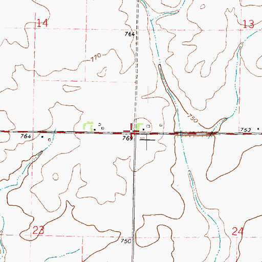 Topographic Map of Mount Pleasant School (historical), IL