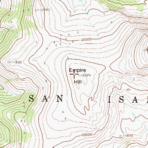 Topographic Map of Empire Hill, CO