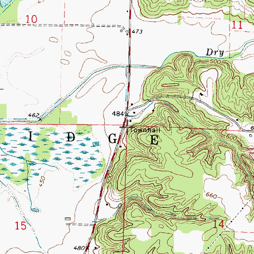 Topographic Map of Partridge Townhall, IL
