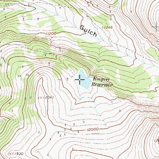 Topographic Map of Empire Reservoir, CO