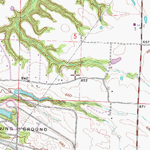Topographic Map of Pleasant View School (historical), IL