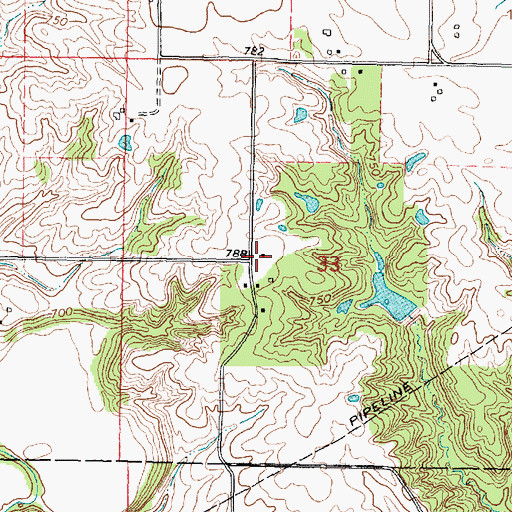 Topographic Map of Rock Quarry School (historical), IL