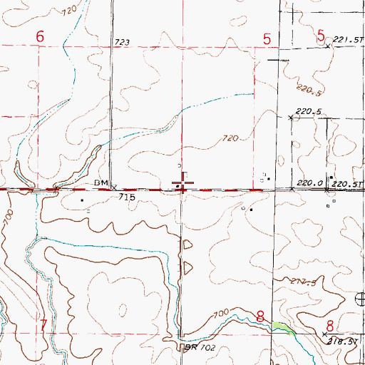 Topographic Map of Vernon School (historical), IL