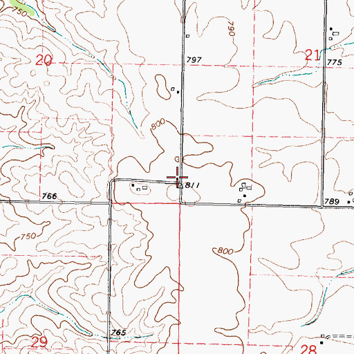 Topographic Map of Versailles School (historical), IL