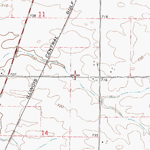Topographic Map of Webster School (historical), IL