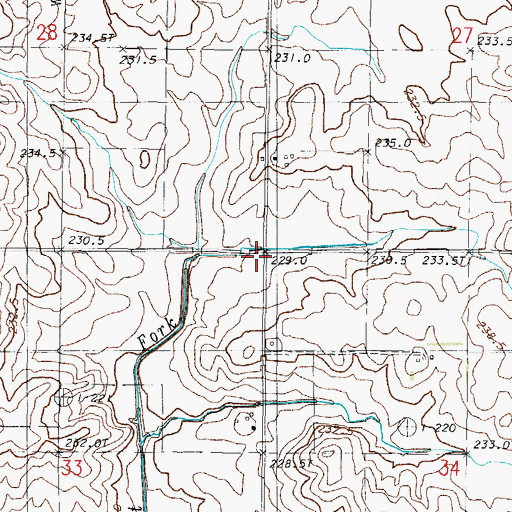 Topographic Map of Battles School (historical), IL