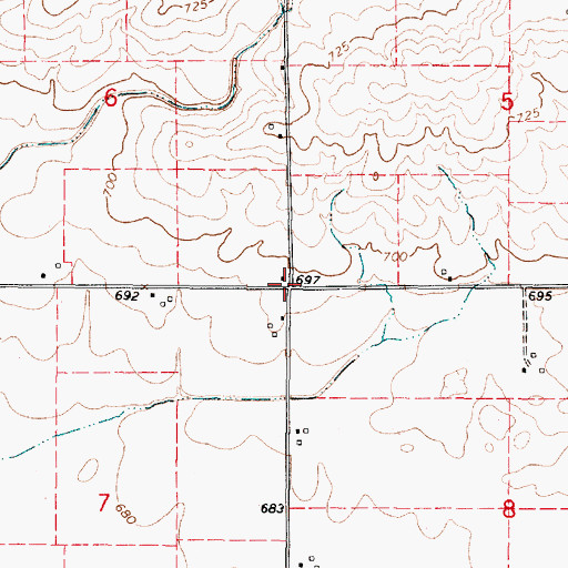 Topographic Map of Carr School (historical), IL