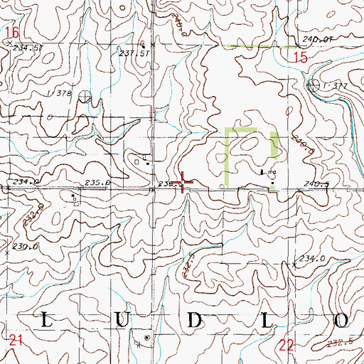 Topographic Map of Center School (historical), IL