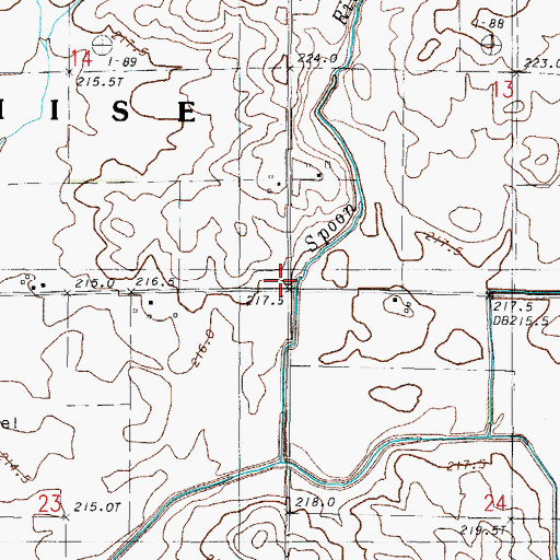 Topographic Map of Cook School (historical), IL