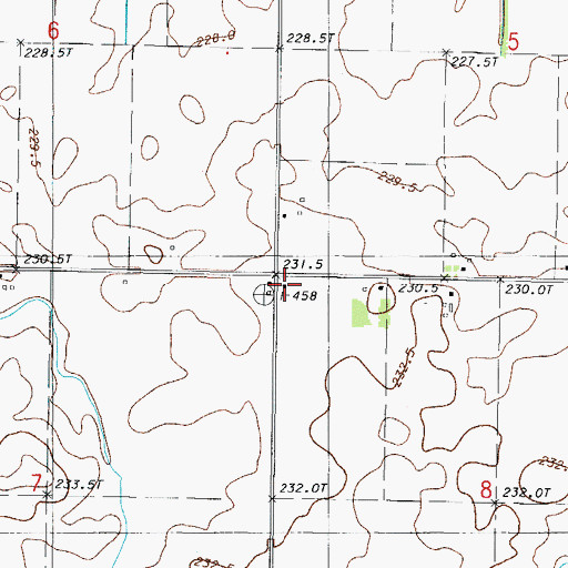 Topographic Map of Gallagher School (historical), IL