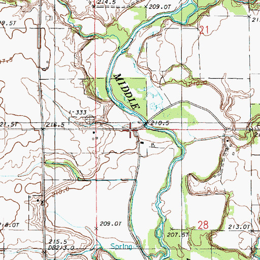 Topographic Map of Kuder School (historical), IL