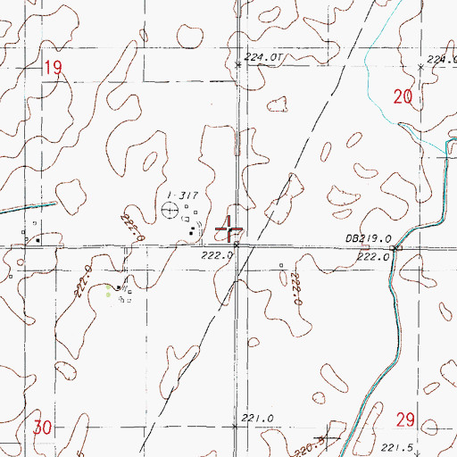 Topographic Map of Locust Grove School (historical), IL