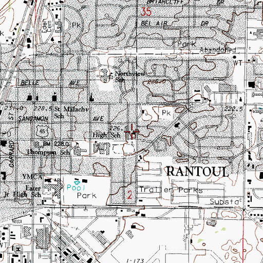 Topographic Map of Maranatha Baptist Church, IL