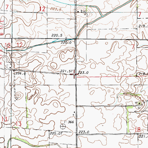 Topographic Map of Martin School (historical), IL