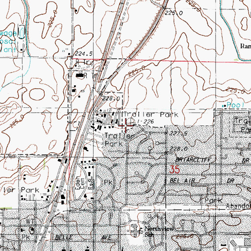 Topographic Map of North Drive Park, IL