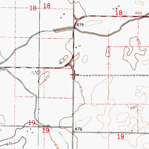 Topographic Map of Pleasant Valley School (historical), IL