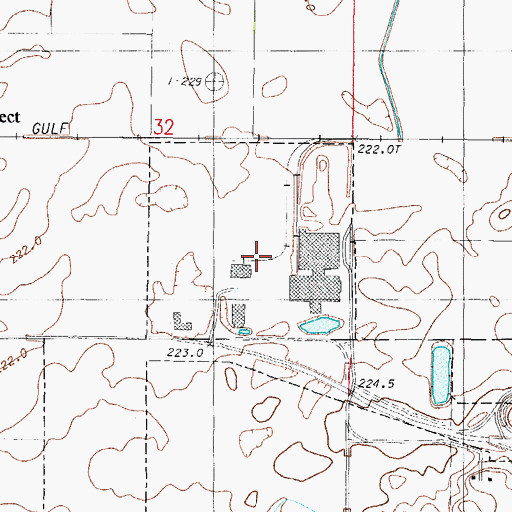 Topographic Map of Rantoul Industrial Park, IL