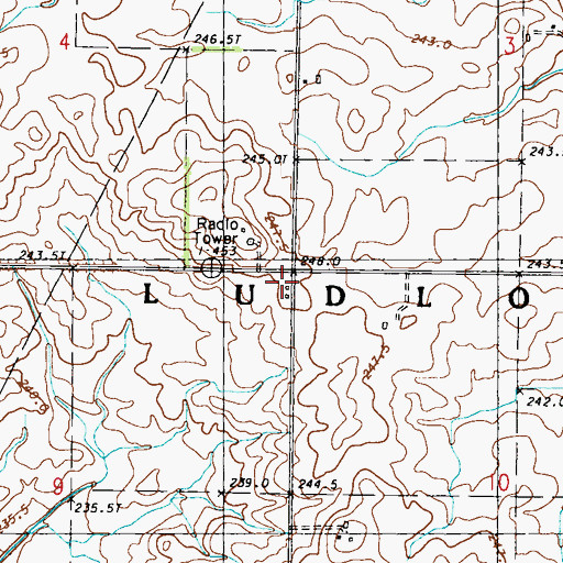 Topographic Map of Salem School (historical), IL
